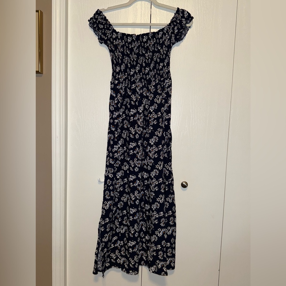 Lark & Grey Ruched Off Shoulder Dress